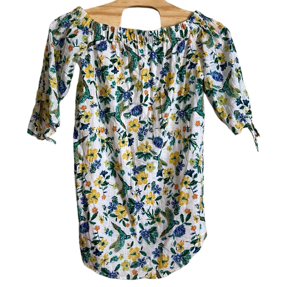 Old Navy women's off shoulder mini dress‎ tunic size medium tall floral tropical